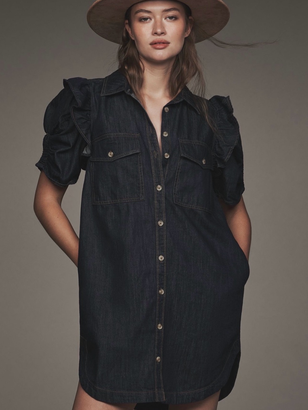 Pilcro shirt dress from Anthropologie